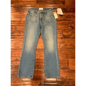 Current/Elliott "The Cropped Boot" Blue Medium Wash Denim Jeans, Size 24 NWT!